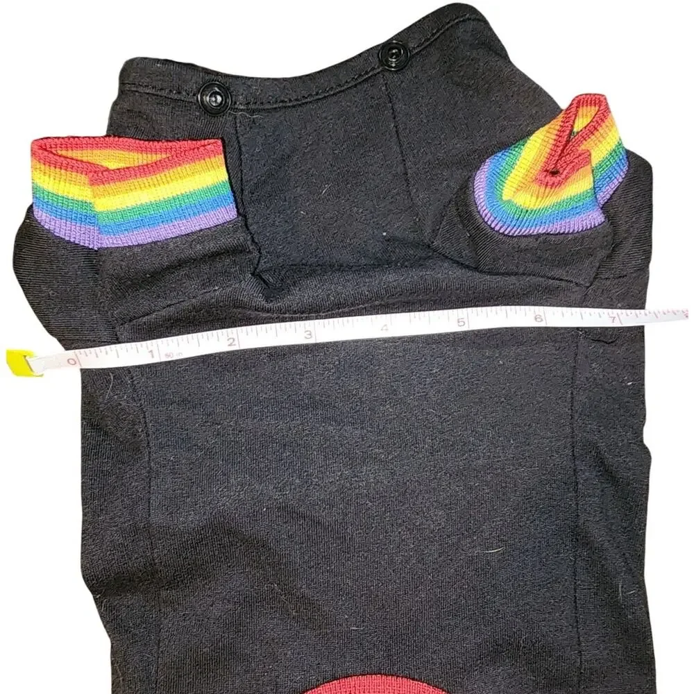 Zack & Zoey Pride Rainbow Pullover Dog Hoodie Small